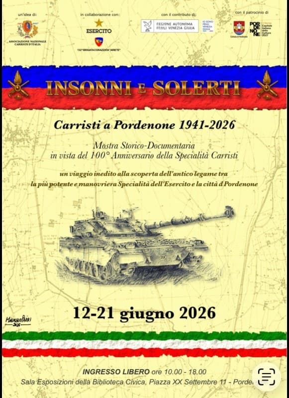 Carristi a pordenone 1941-2026. mostra storica in vista del 100° anniversario