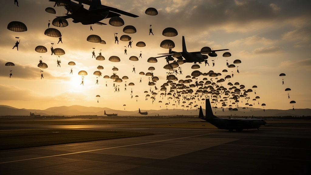 El Ejército de EE. UU. realiza un lanzamiento masivo de paracaidistas en Japón