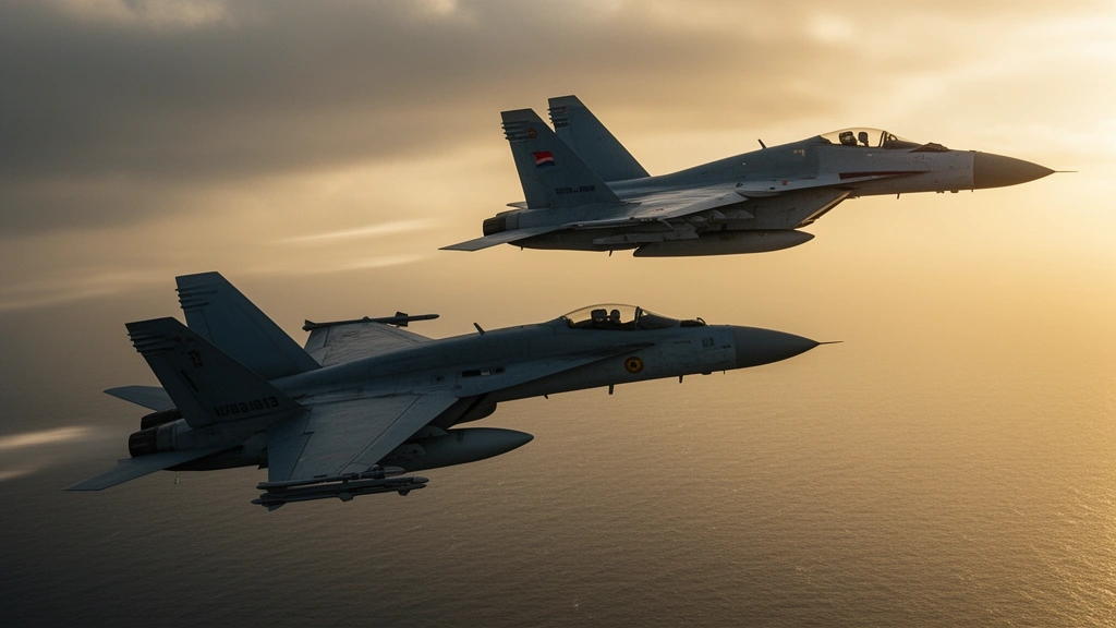 EF-18M del Ejército del Aire y del Espacio versus Su-30 de la Aviación Naval de Rusia